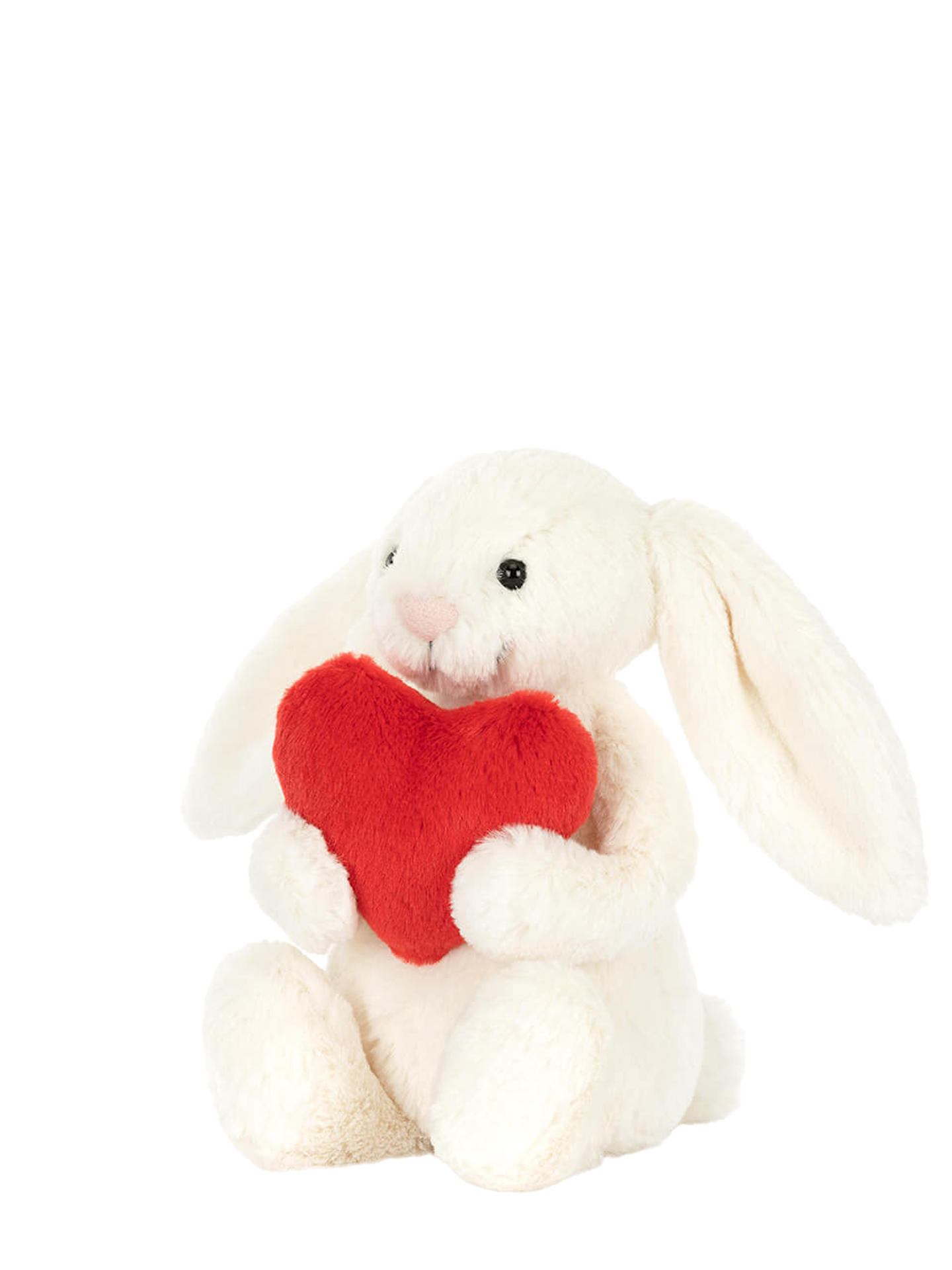 Bashful Red Love Heart Bunny, Medium