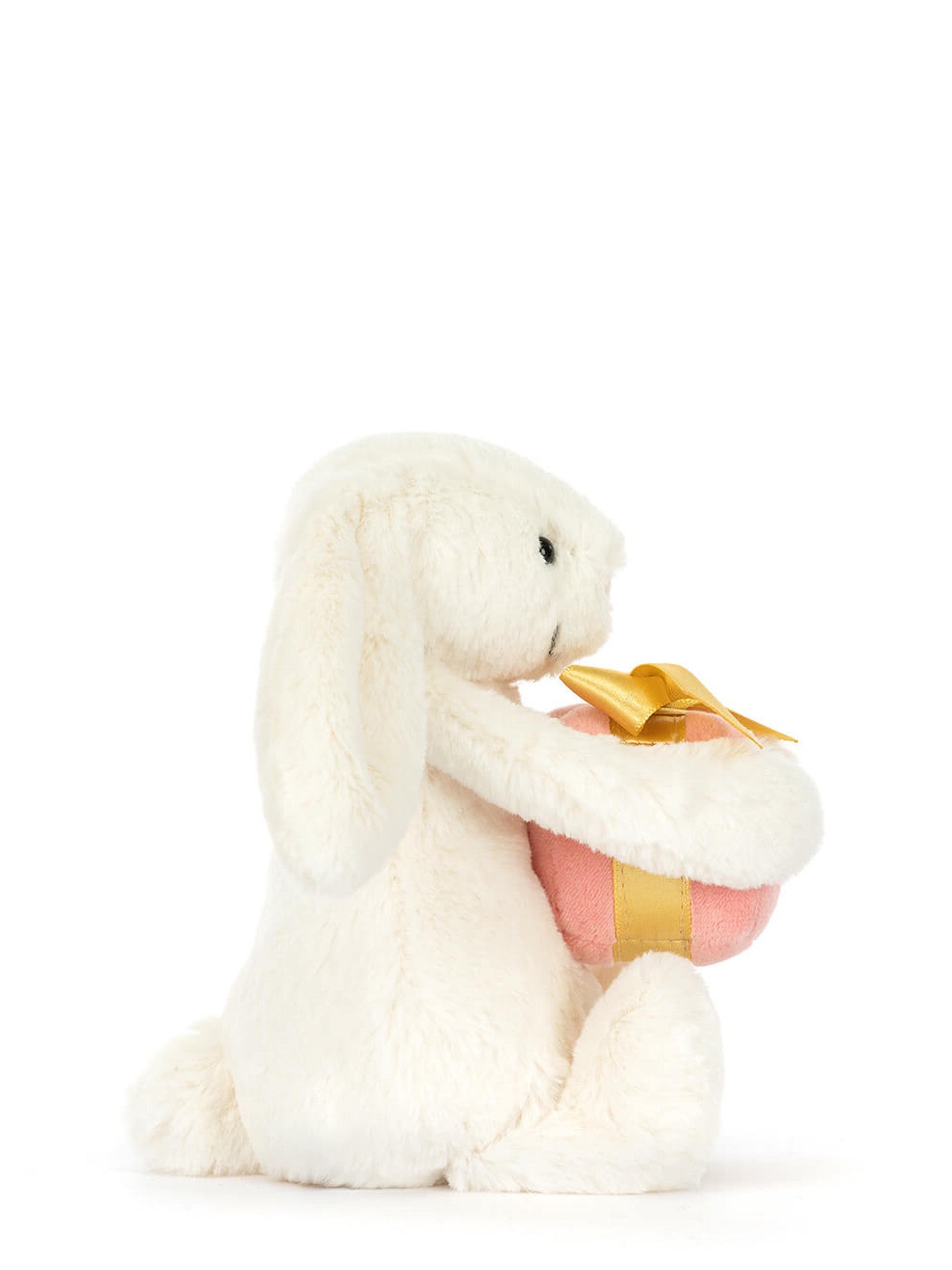 Bashful bunny with a present