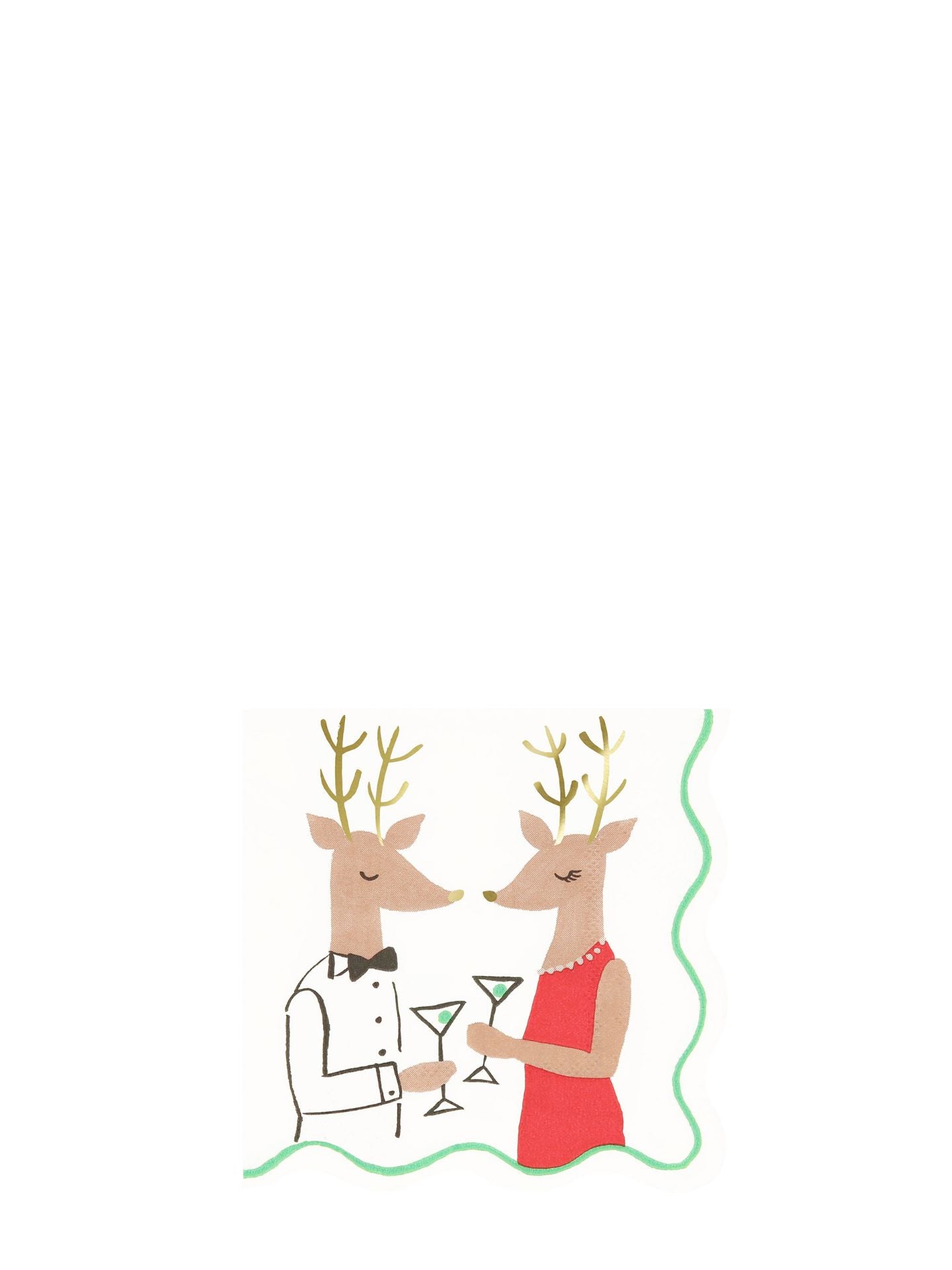 Mr & mrs reindeer napkins, small