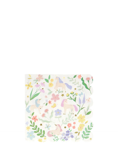 Meadow unicorns dinner napkins