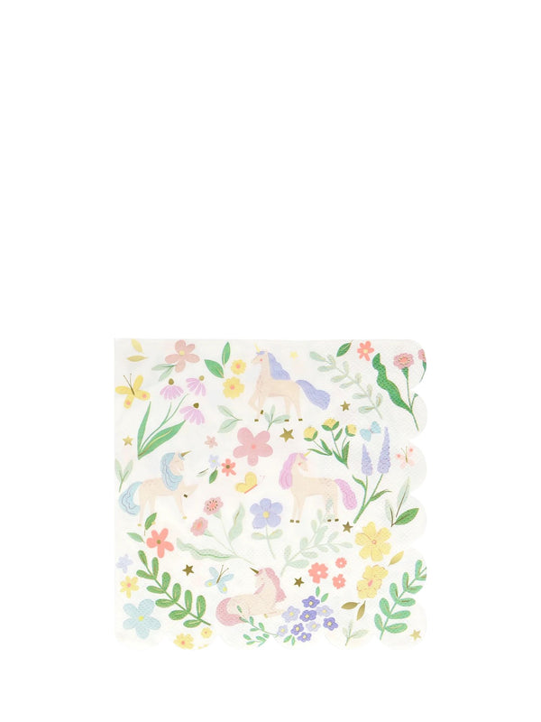 Meadow unicorns dinner napkins