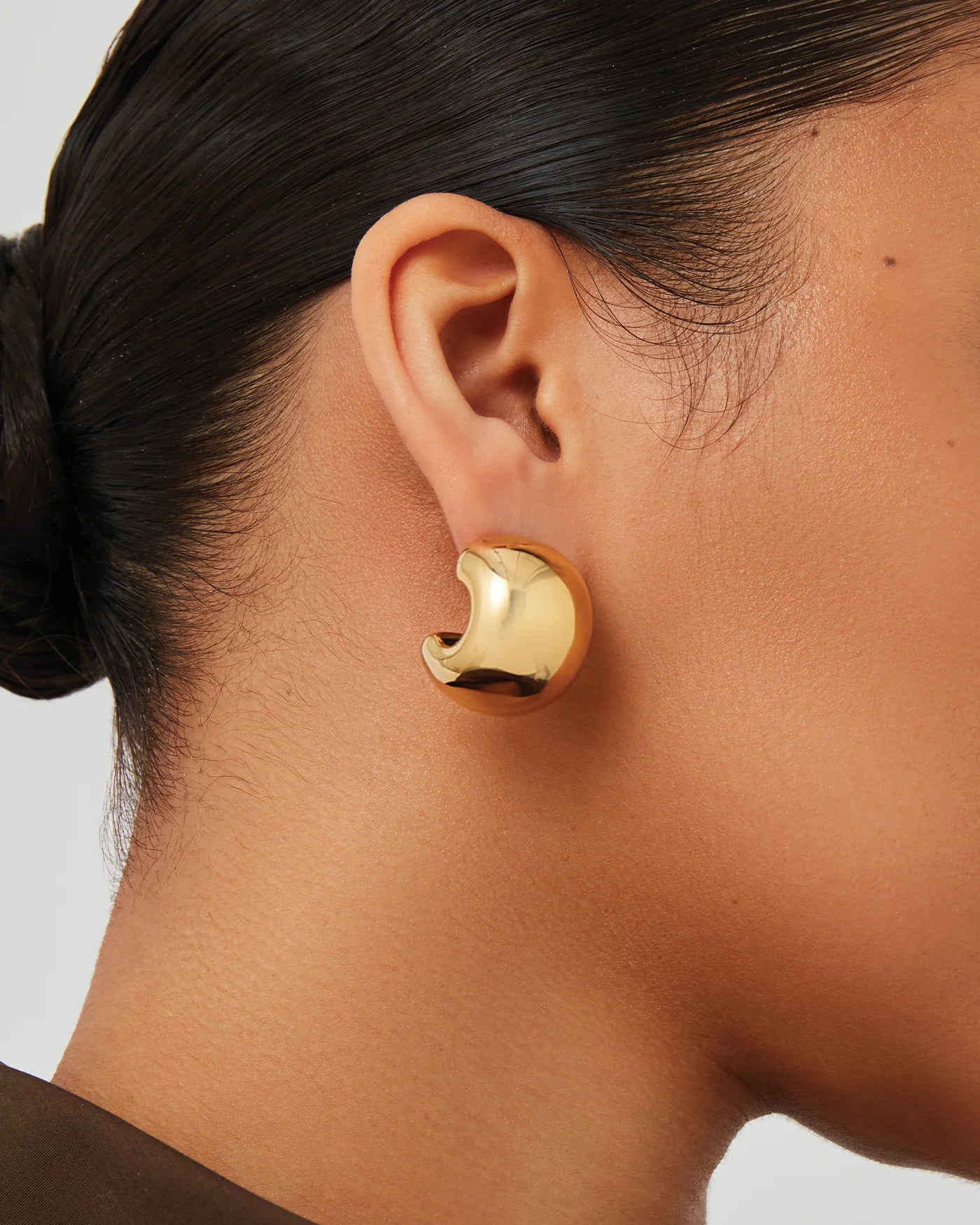 Gemma hoop earrings, gold