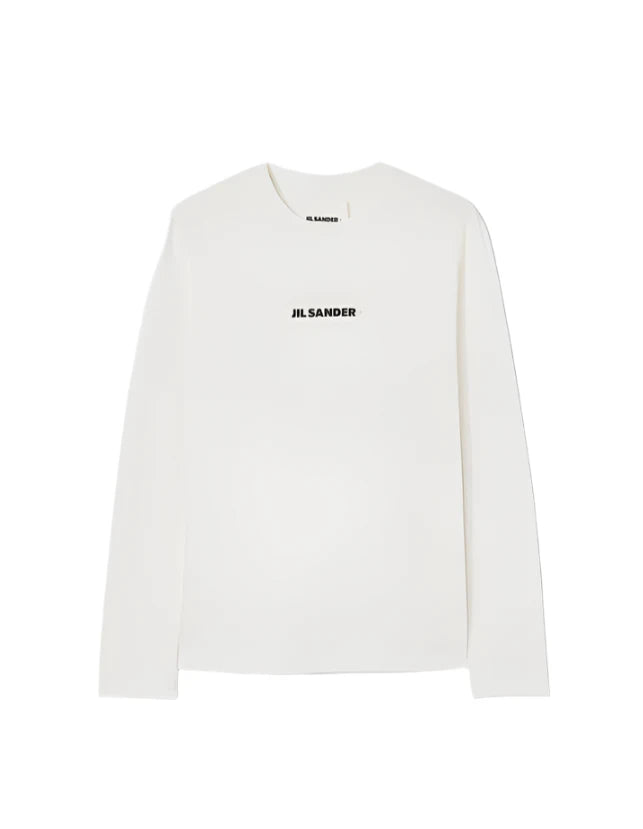 Crew-Neck long sleeve shirt, porcelain