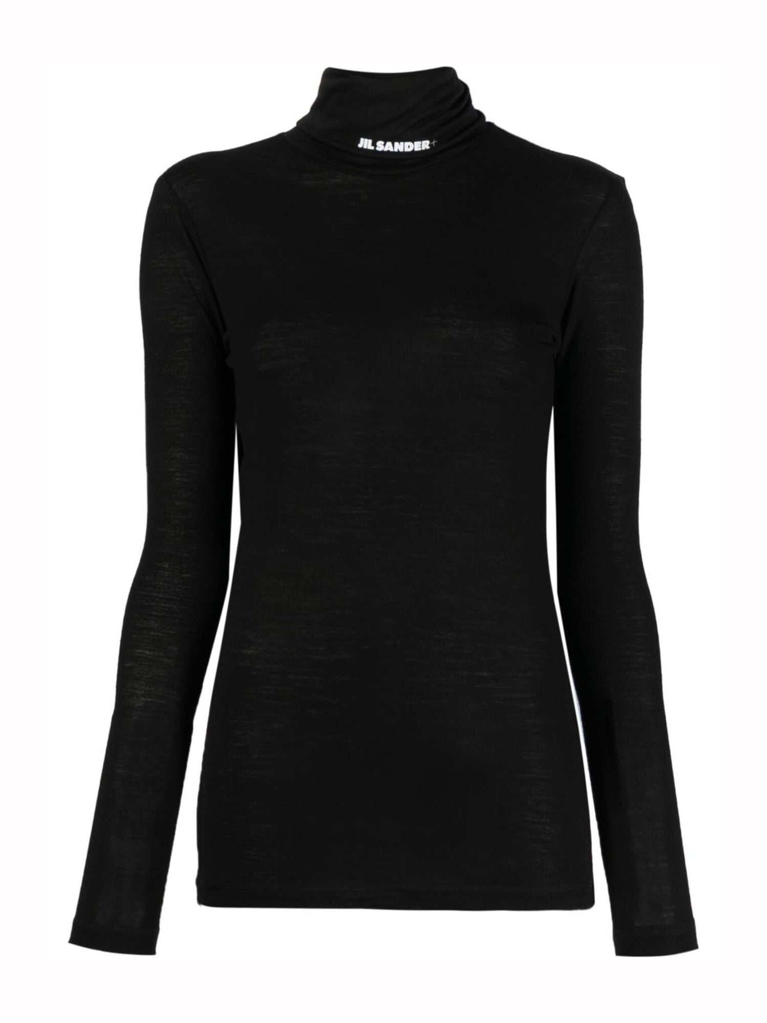 High-Neck T-Shirt, black