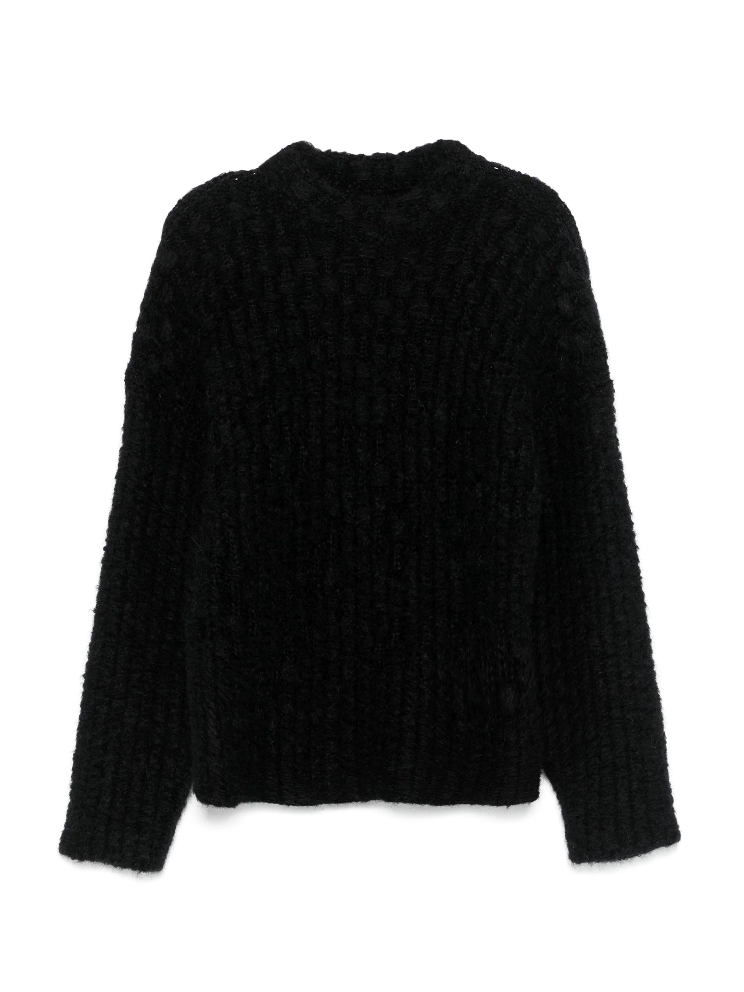 Mock-Neck Sweater, black