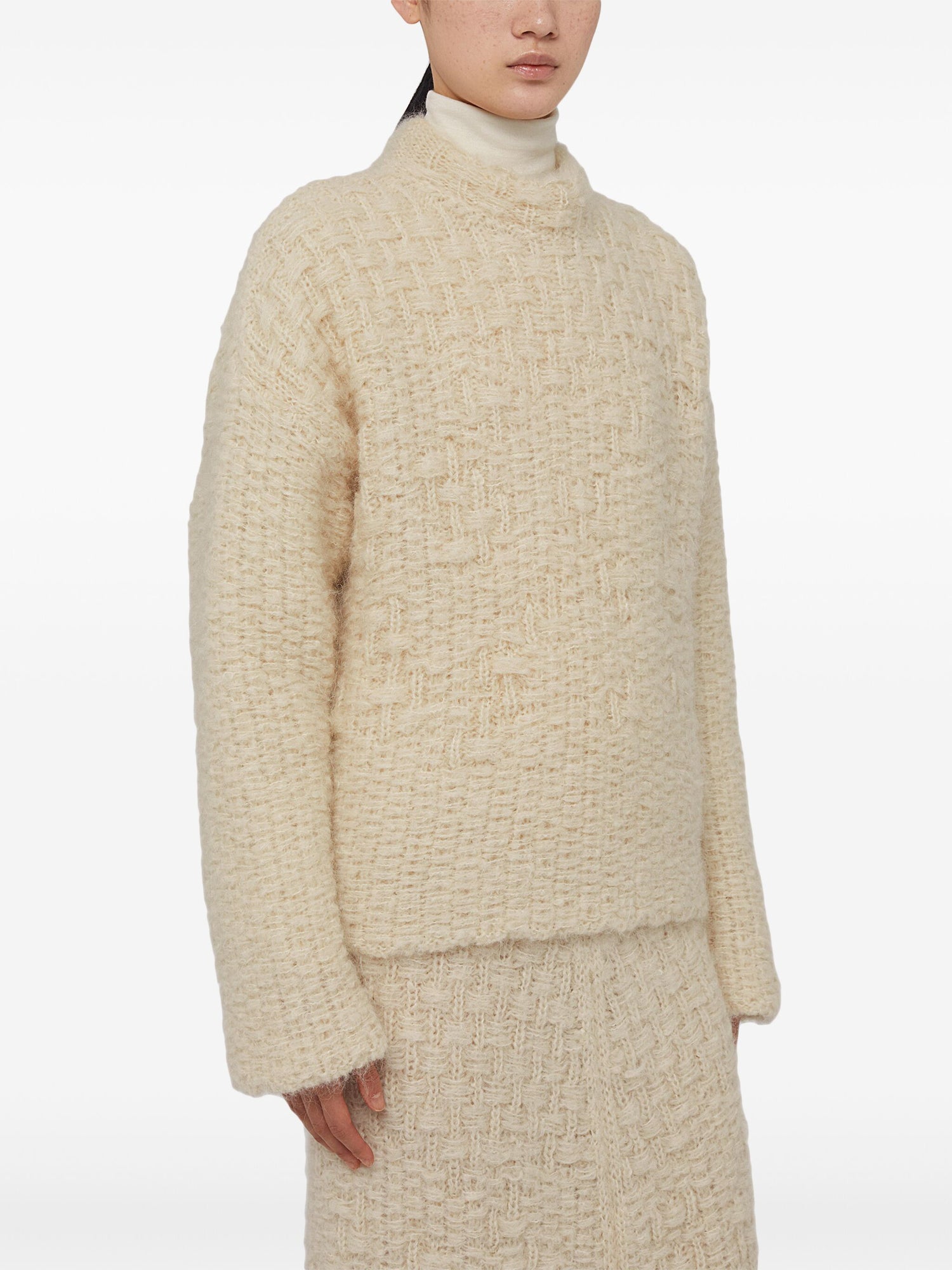 Mock-Neck Sweater, chalk