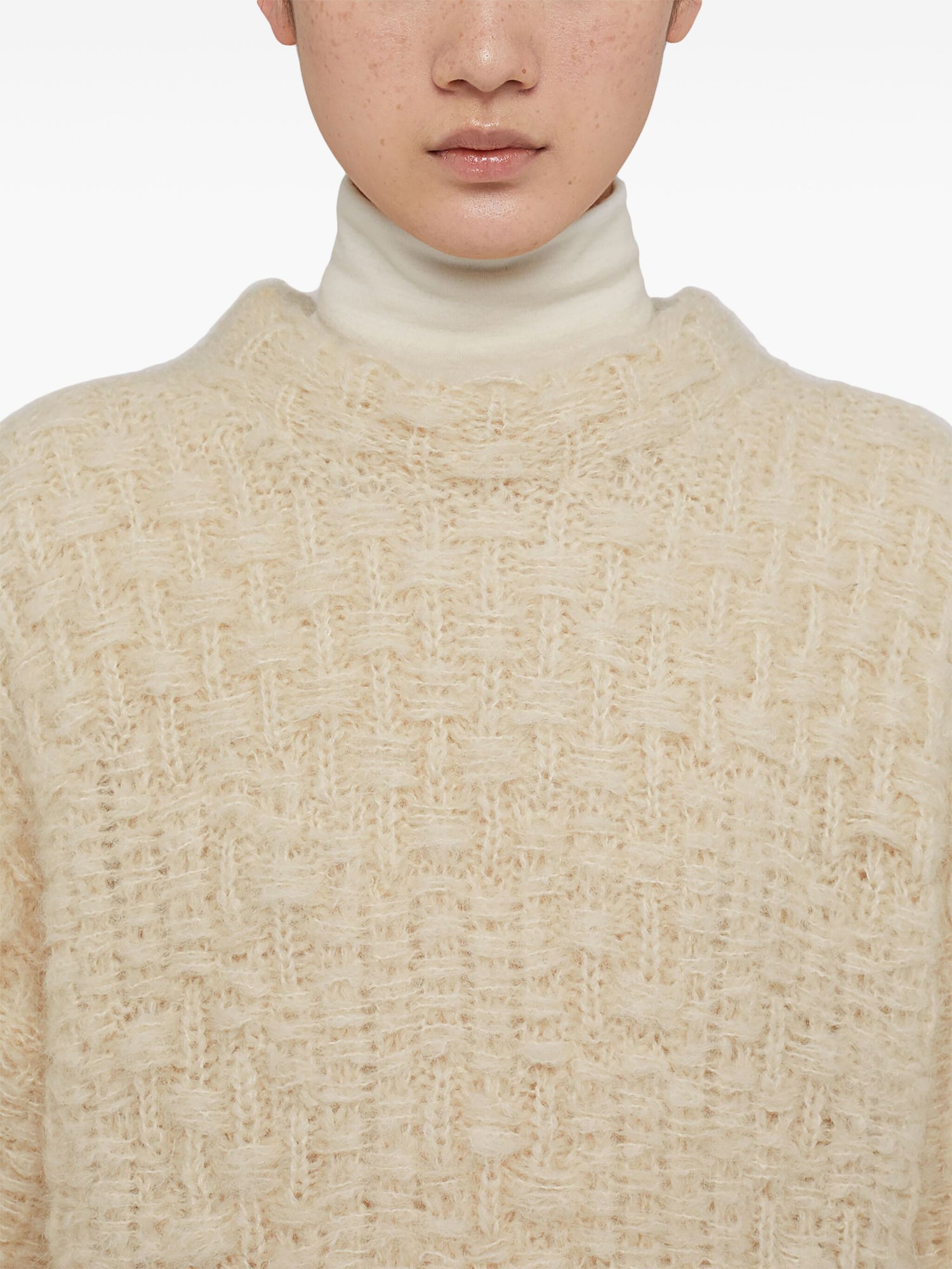 Mock-Neck Sweater, chalk