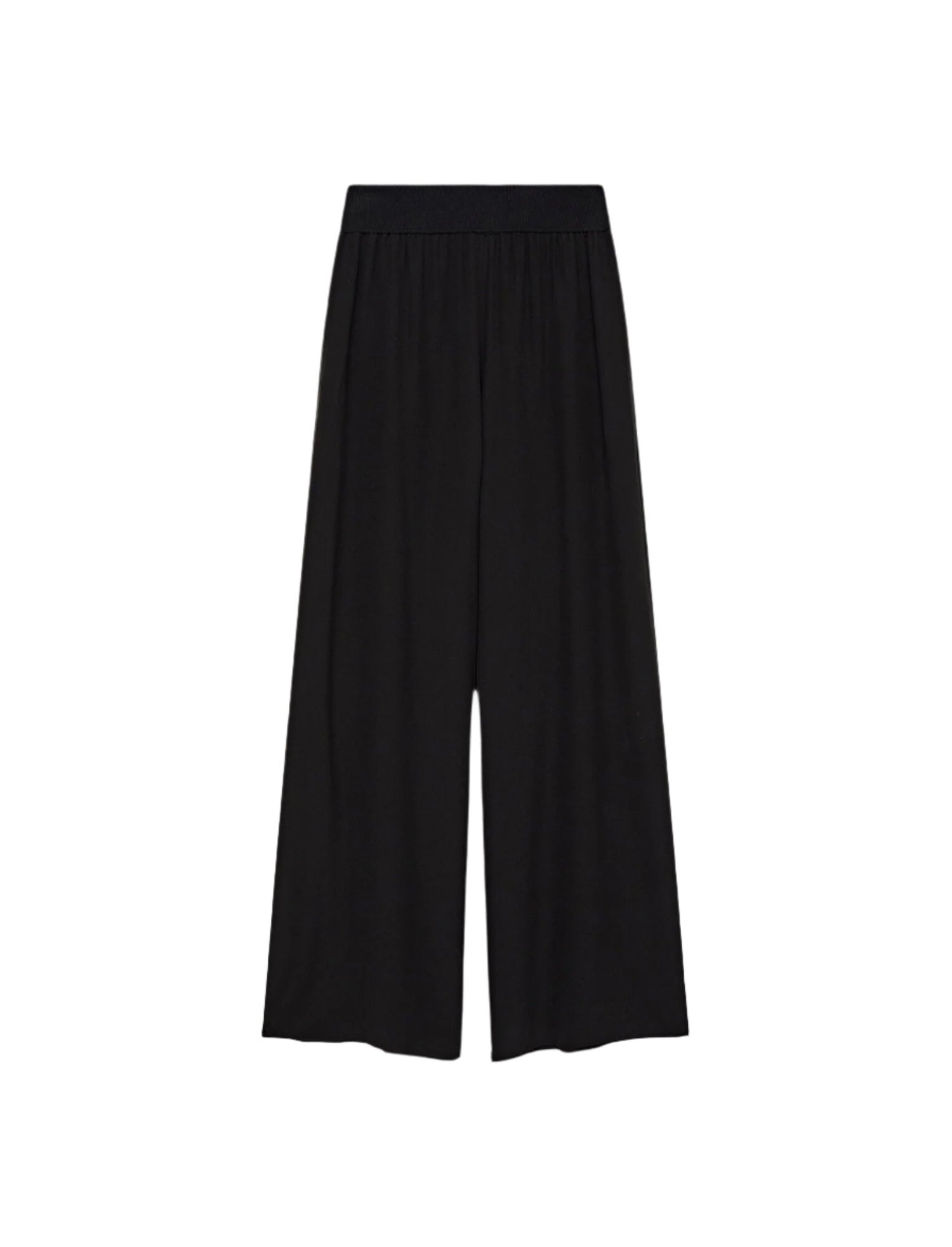 Crepe De Soie hulin pants, black