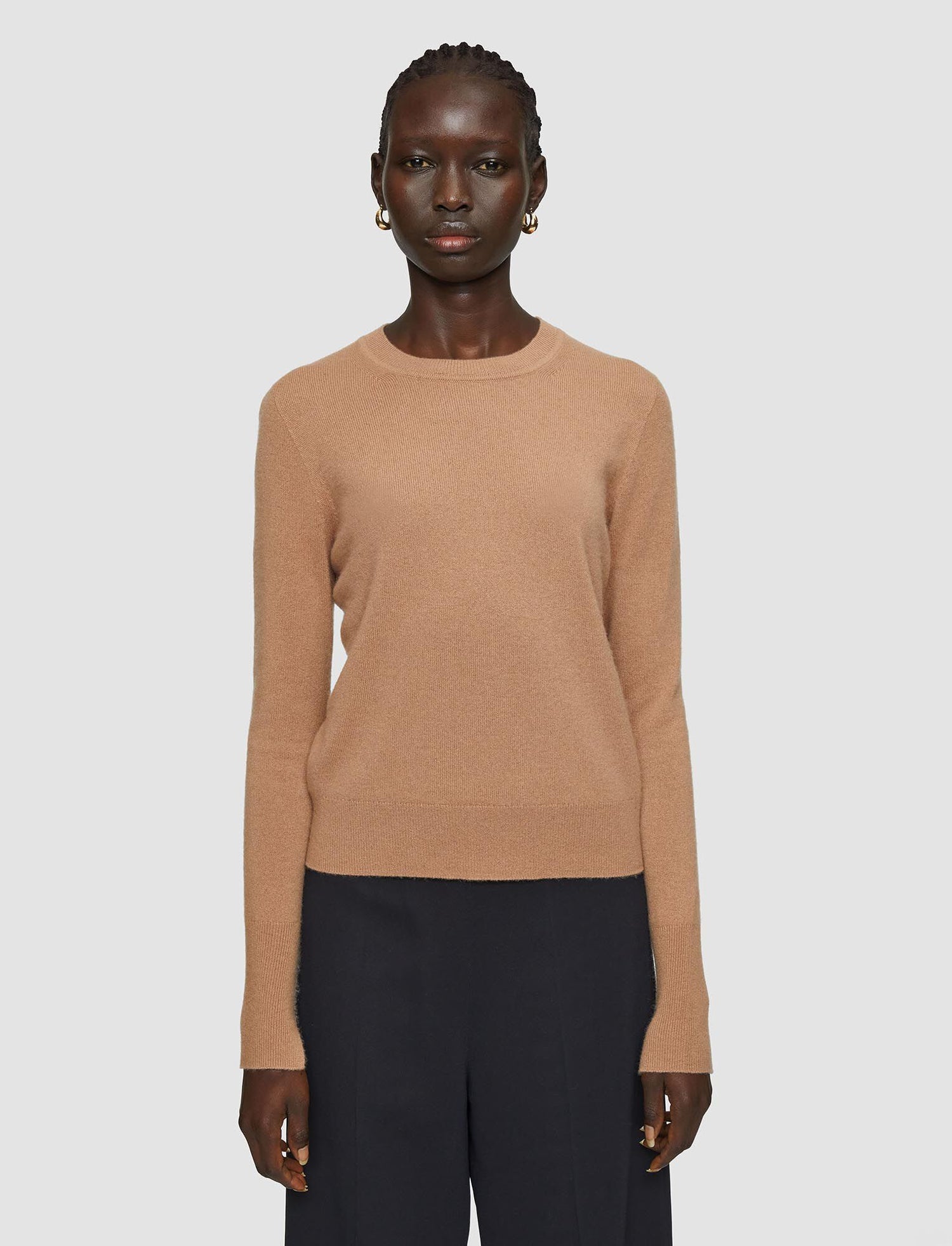 Light Pure Cashmere Round Neck Jumper, blusher