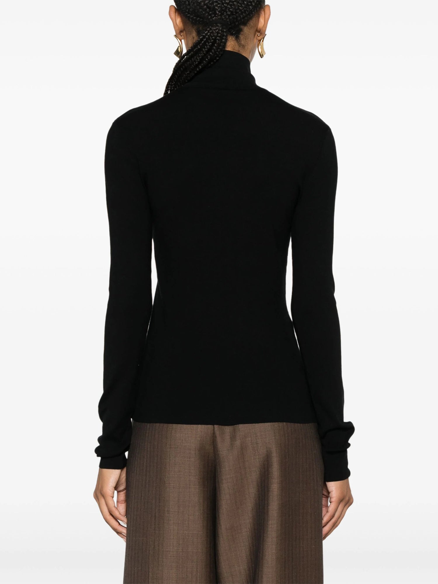 Silk Stretch Turtle Neck Jumper