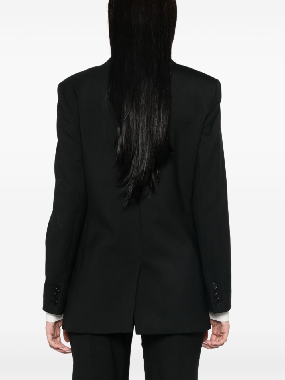 Tailoring Wool Stretch Jackie Jacket, black