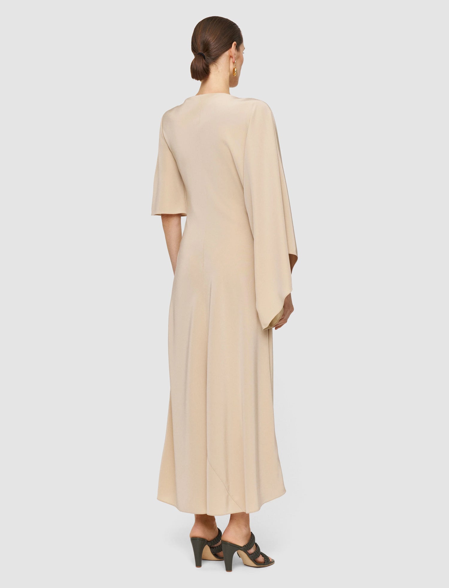Joya dress satin twill, beige