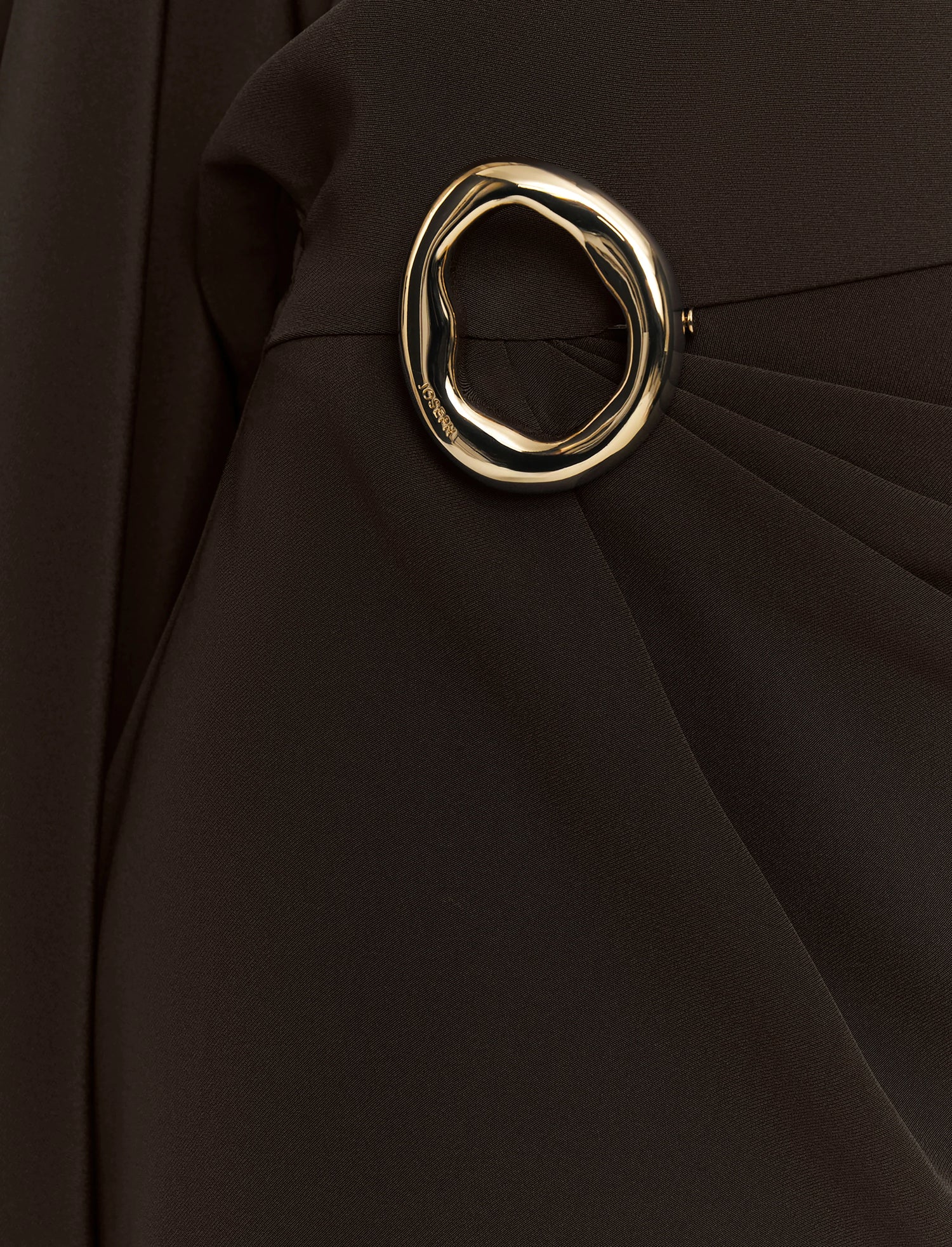 Joya dress satin twill, brown