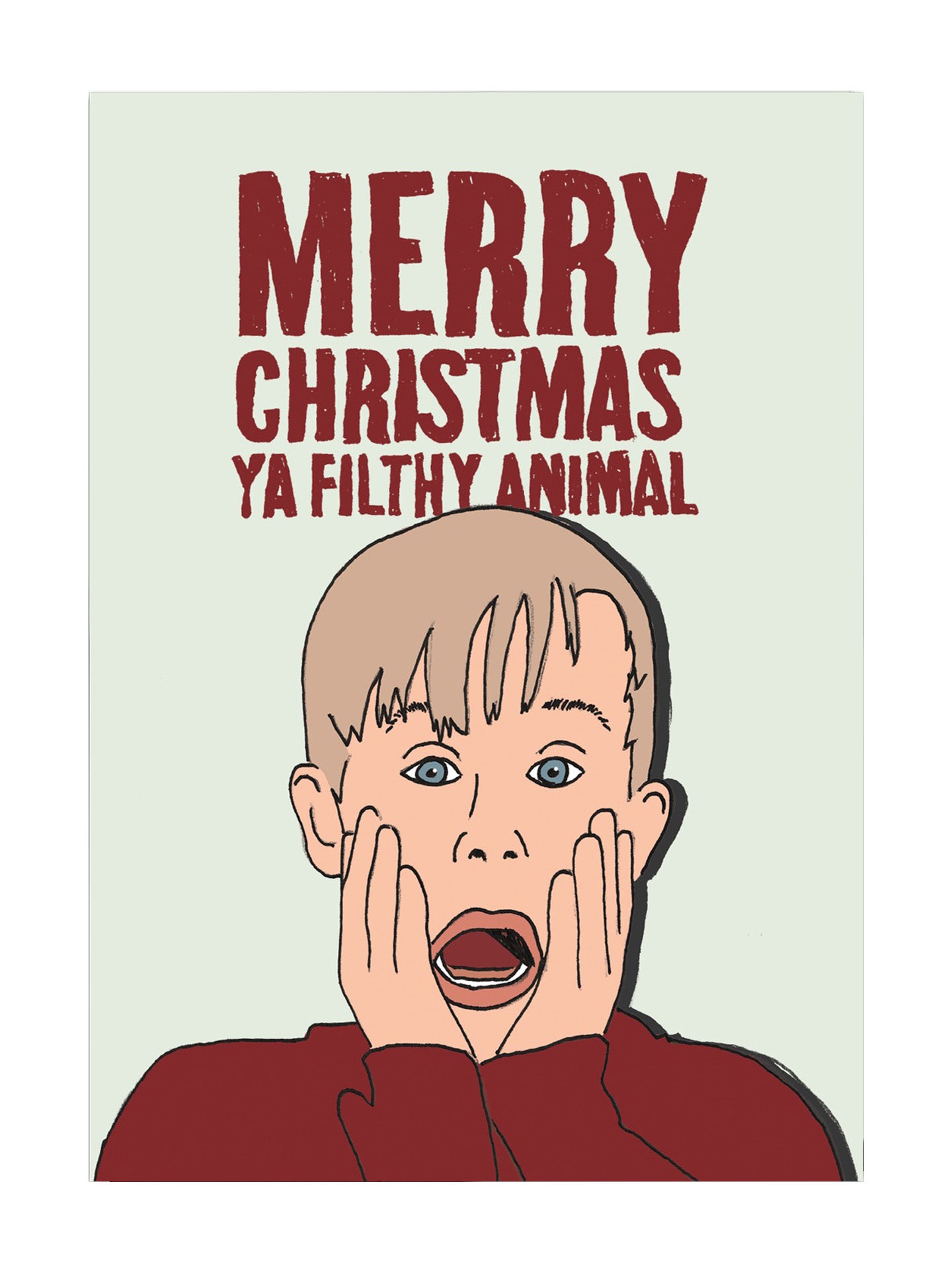 Merry Christmas Filthy Animal Christmas single card