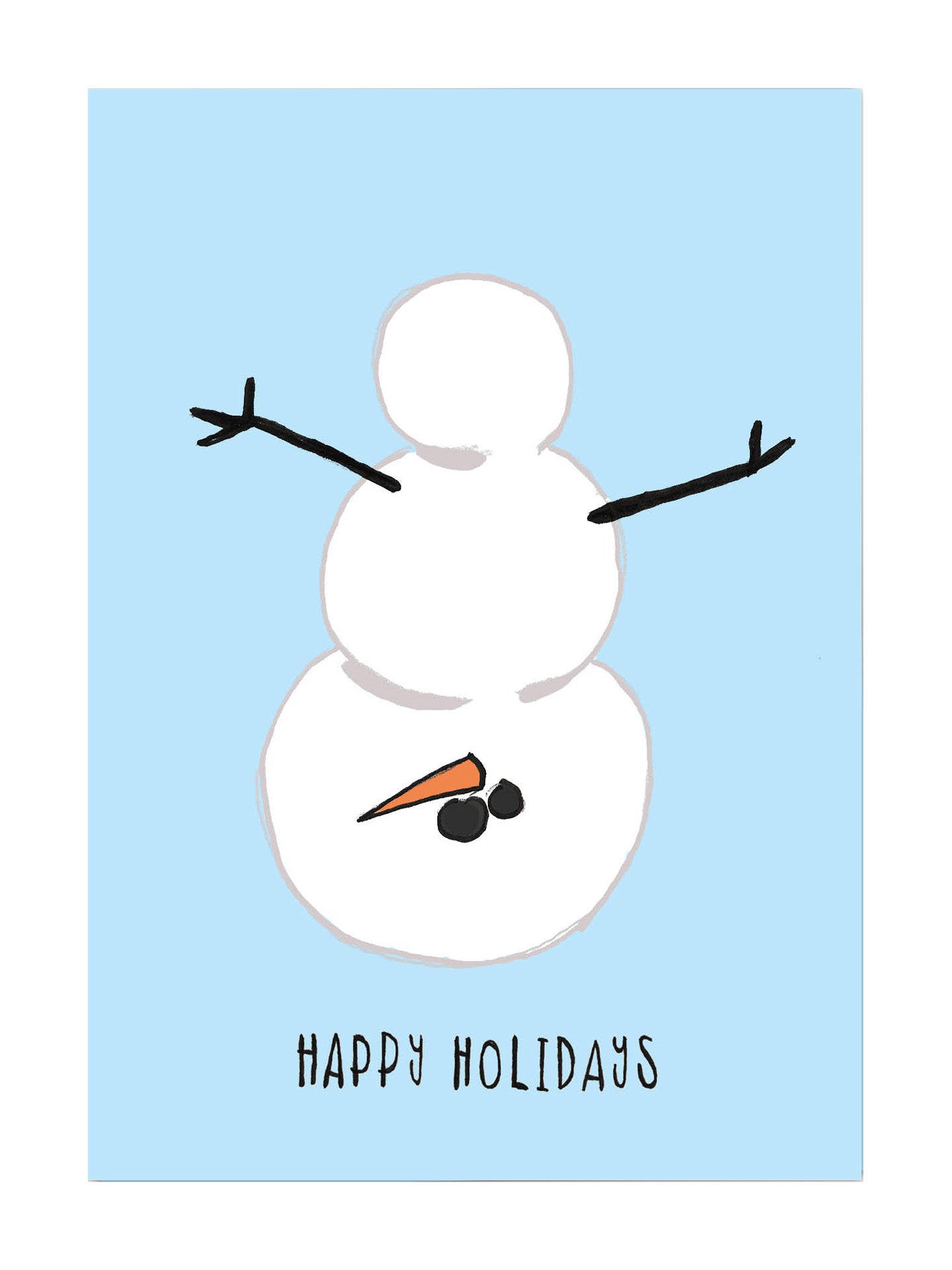 Snowman Happy Holidays single card