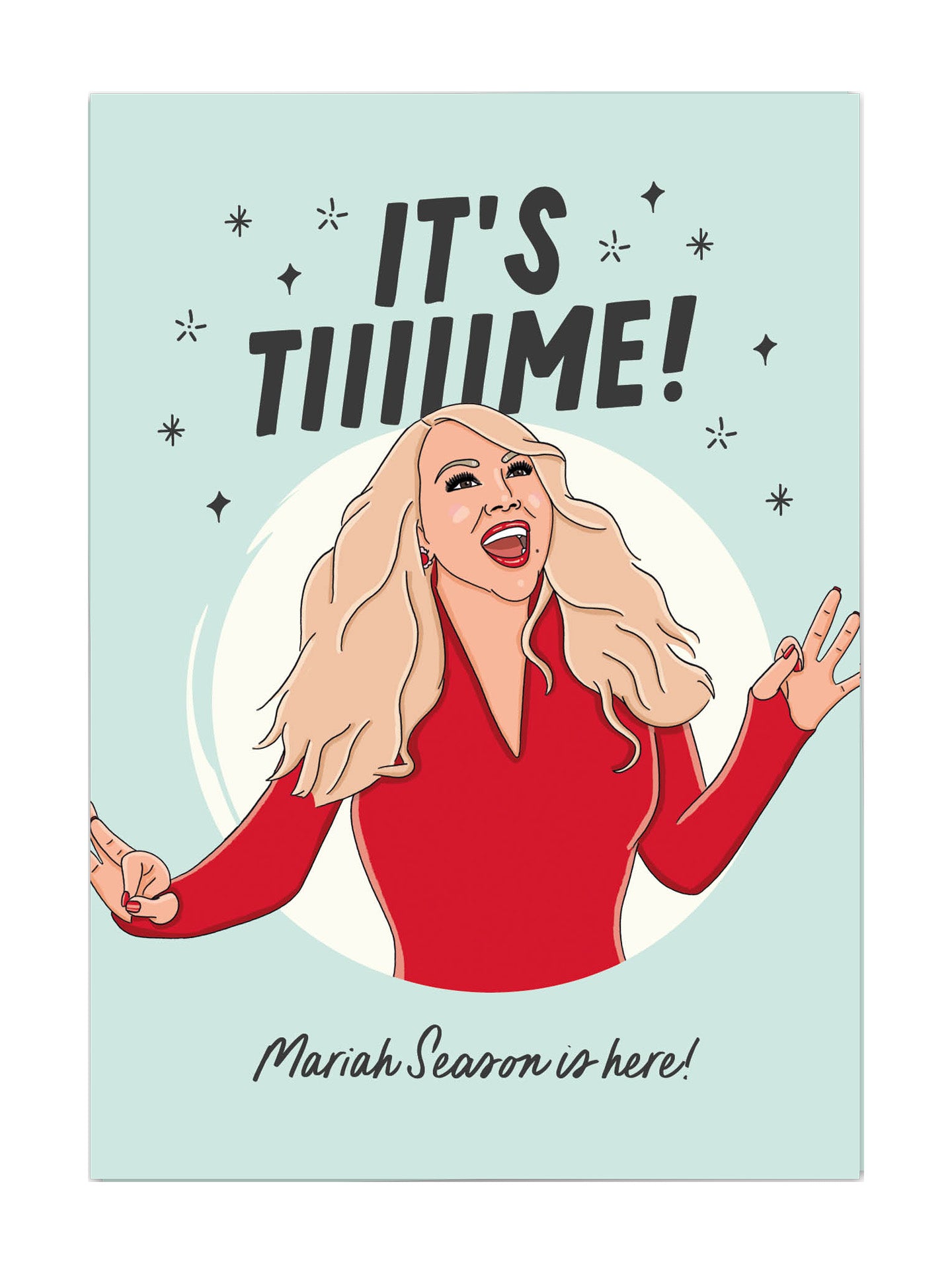 It's Time! Mariah Christmas single card