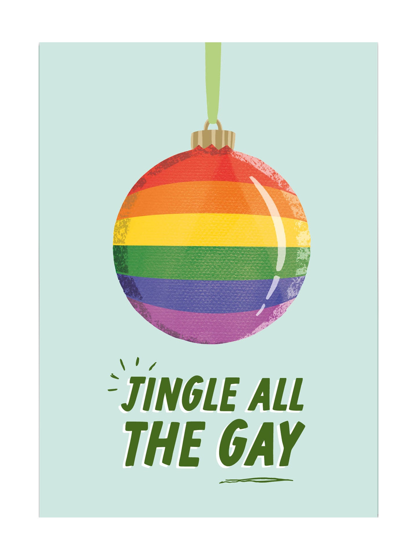 Jingle All the Gay happy holidays single card