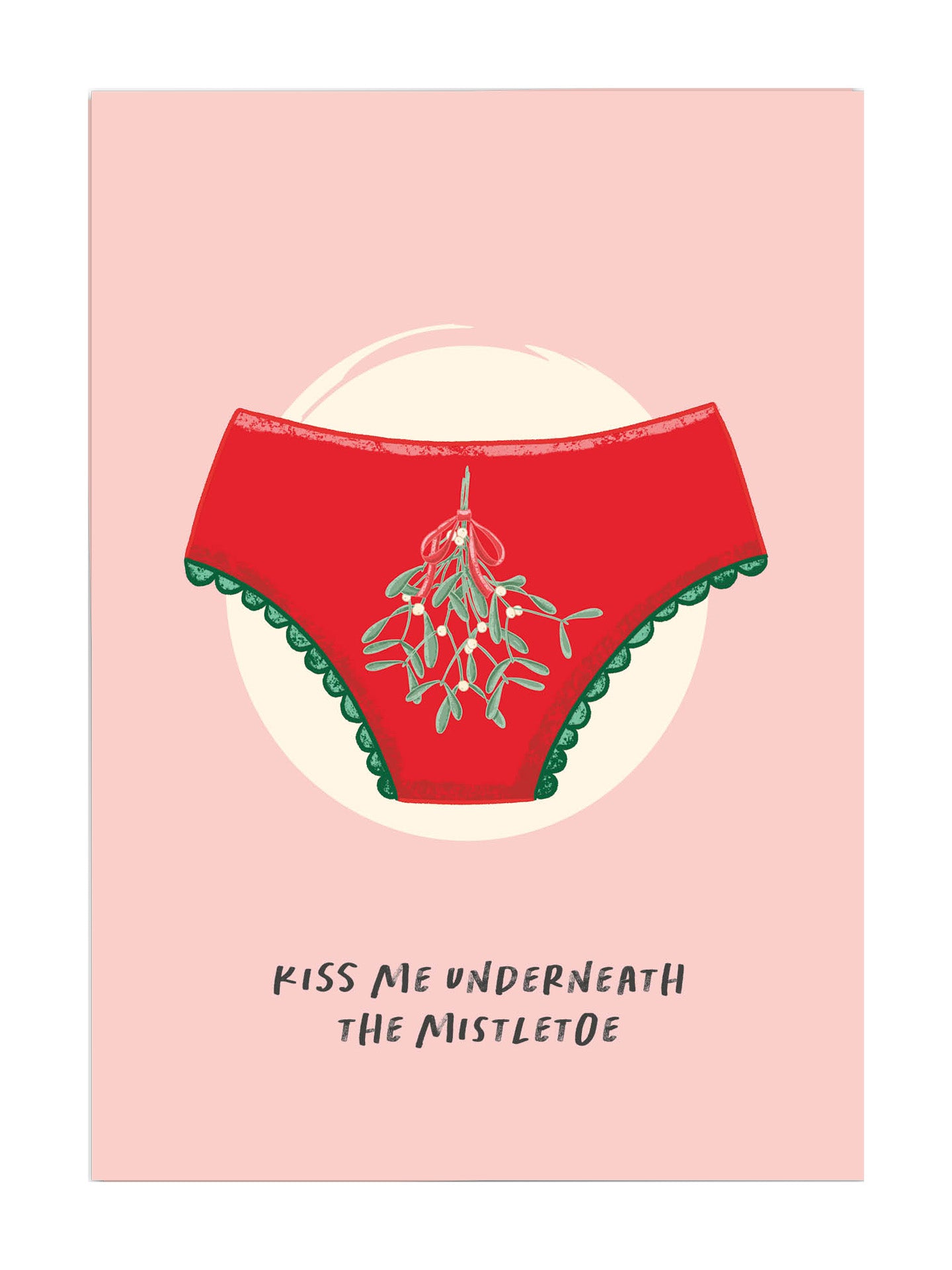 Mistletoe Undies Christmas single card