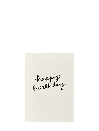 Happy birthday cursive birthday card