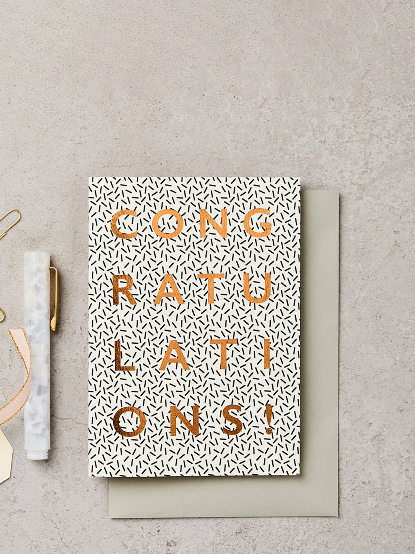B&W congratulations card for all occasions