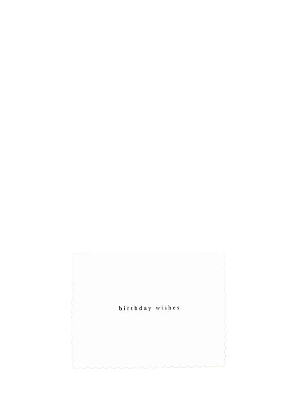 Mignon scalloped mini birthday card