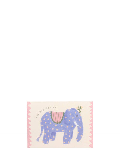 Elephant hip hip hooray mini congratulations card for all occasions