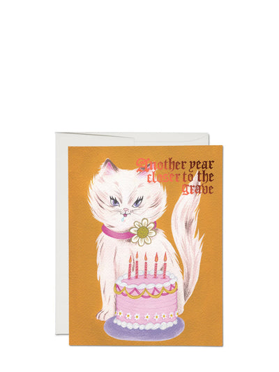 Kitty & cake, birthday card