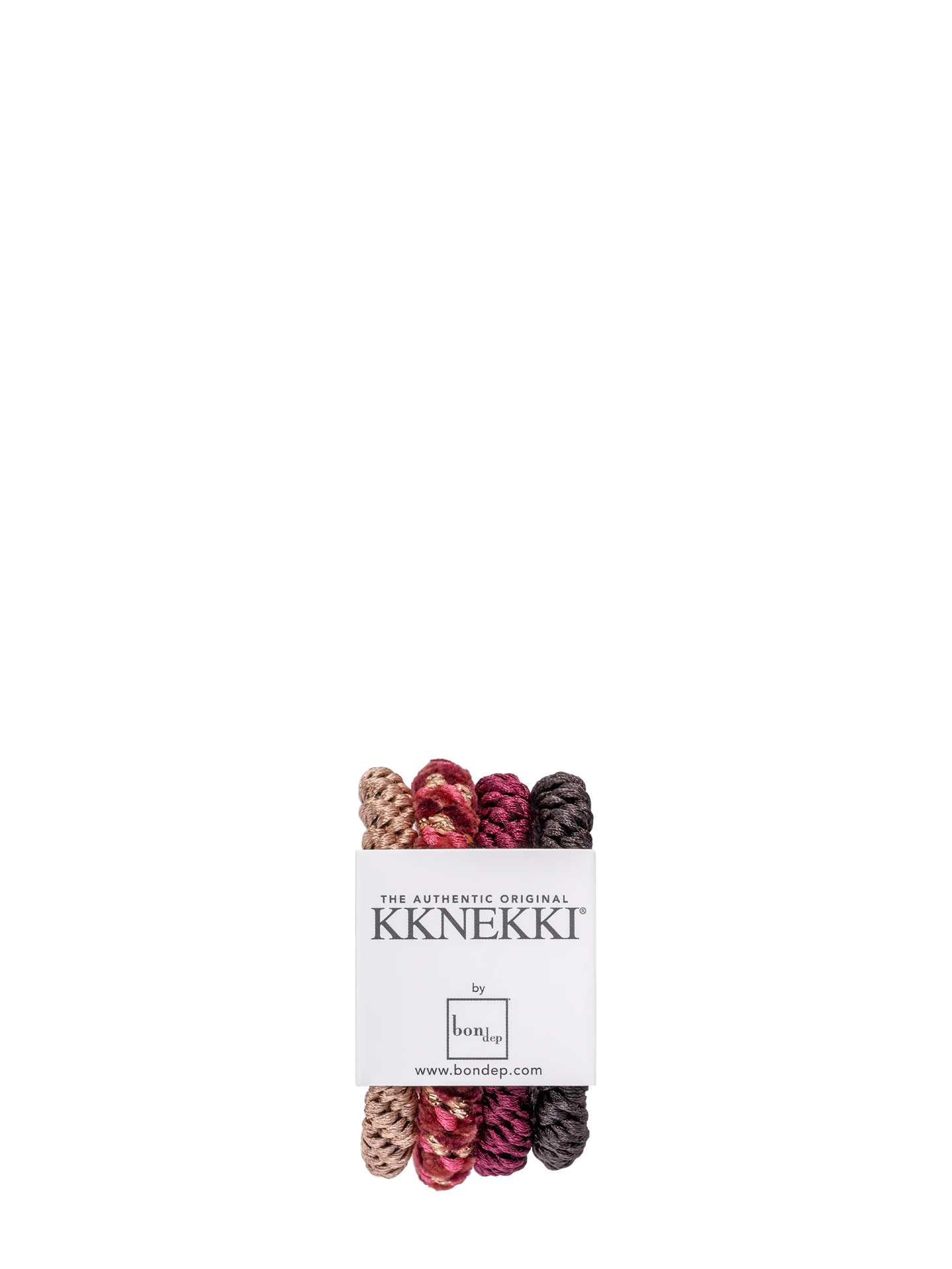 Kknekki bundle 31 set of 4 hair ties, reds, pink, brown