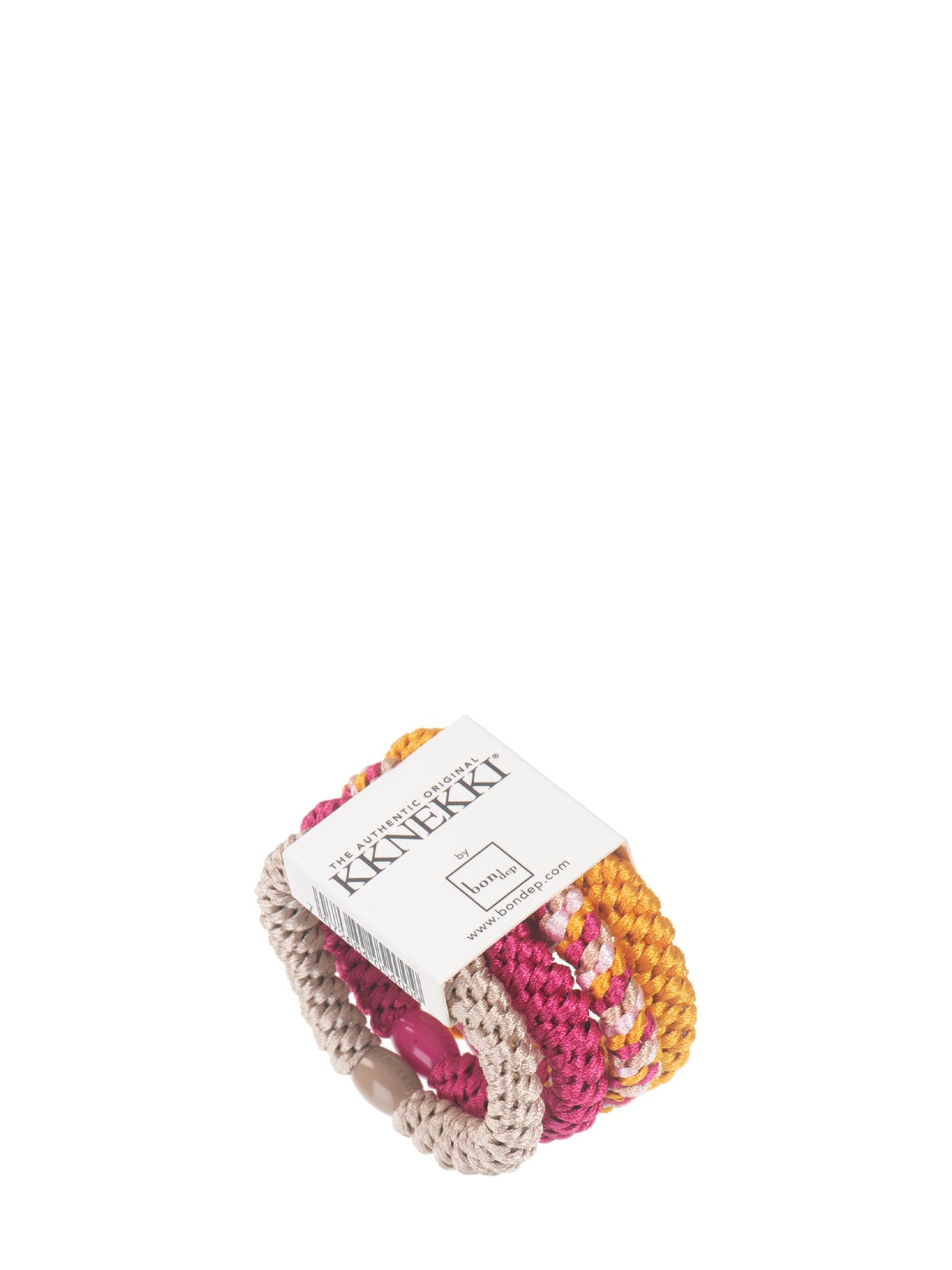 KKNEKKI Bundle no 1 set of 4 hair ties, pinks-orange
