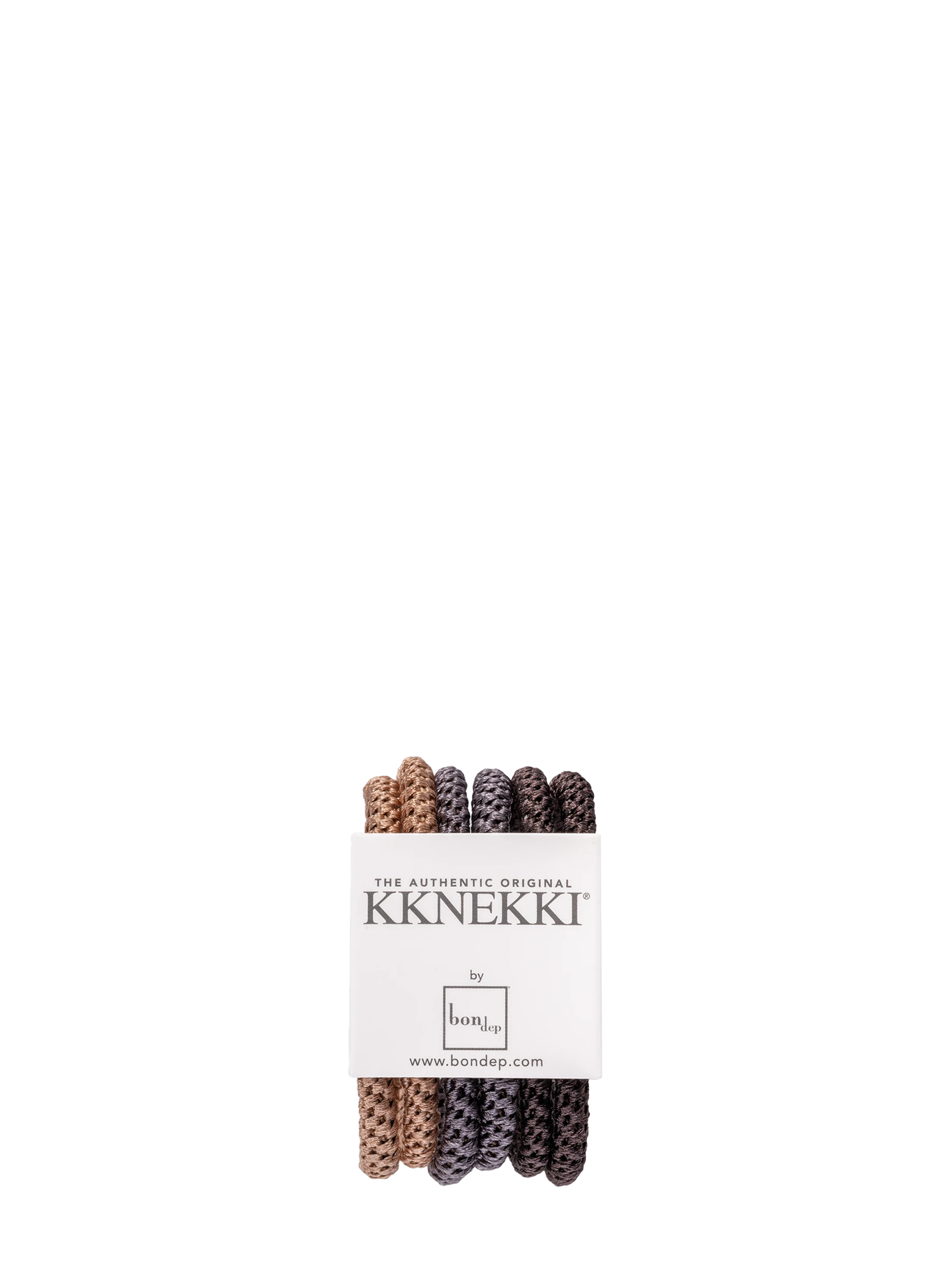 Kknekki Slim bundle 12 set of 6 hair ties, grey, brown