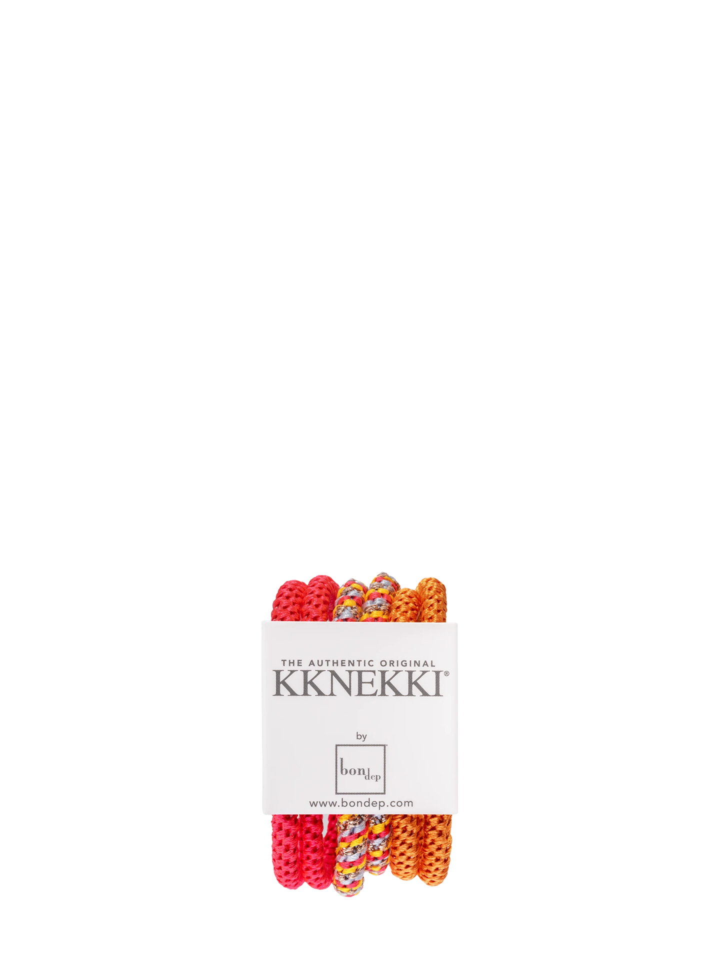 Kknekki Slim bundle 2 set of 6 hair ties, neon pinks, oranges