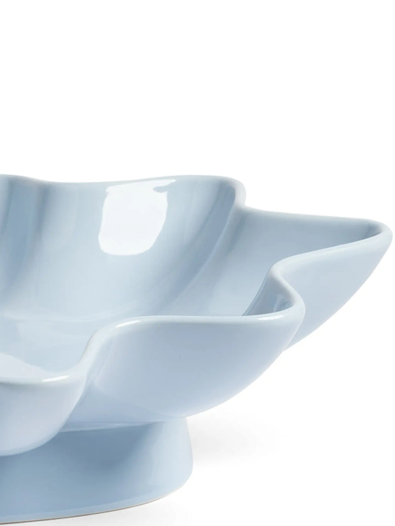 Oval Sun ceramic bowl, ice blue