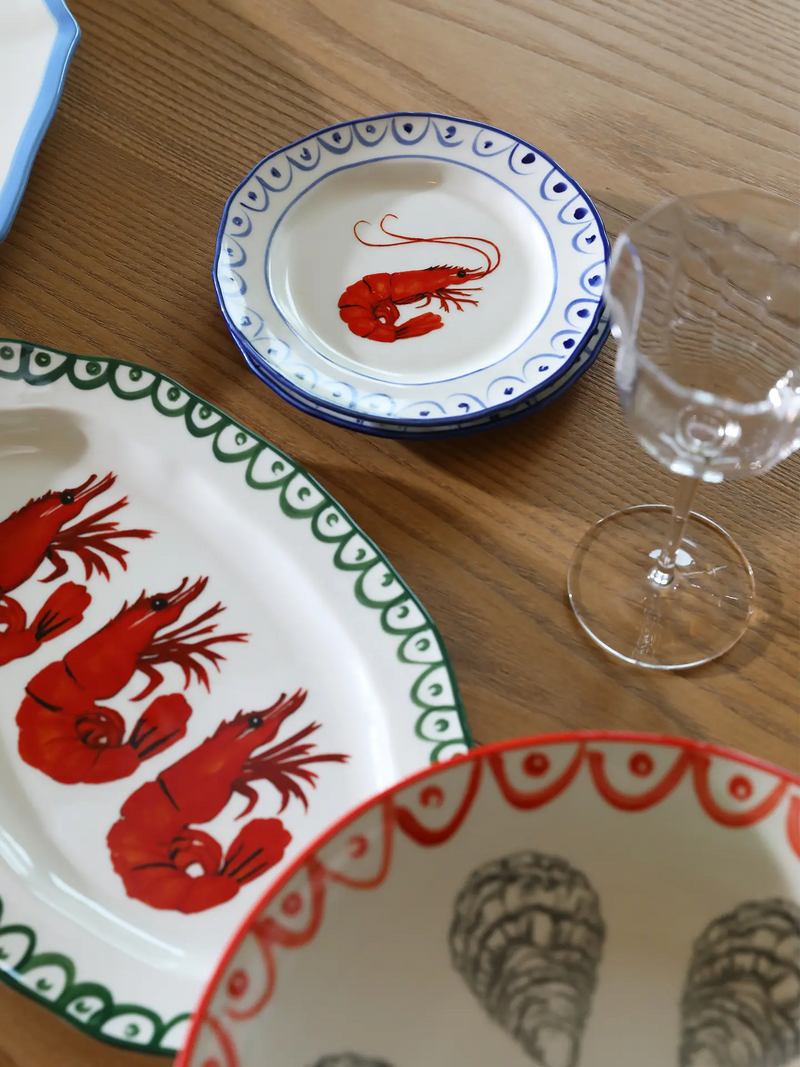 Sirène shrimp side plate (Ø 17 cm)
