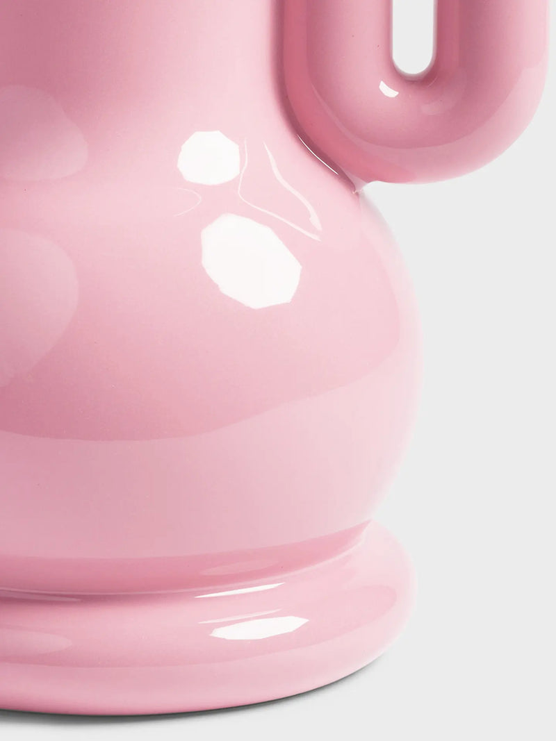 Amfora ceramic vase, pink