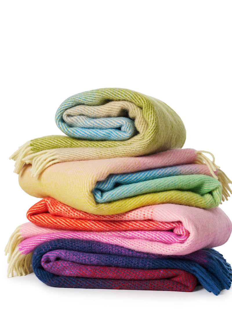 Aurora pastel dream woven throw, 100% lambswool