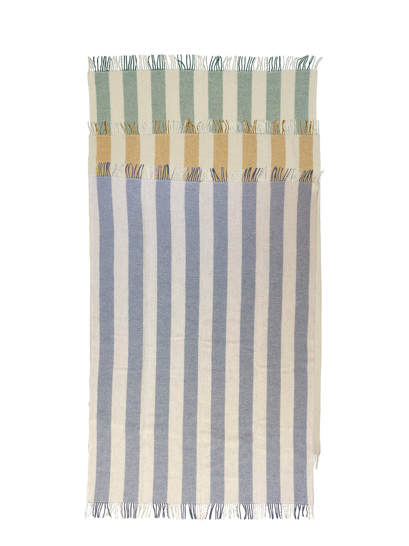Gotland stripe wool throw, 3 colours