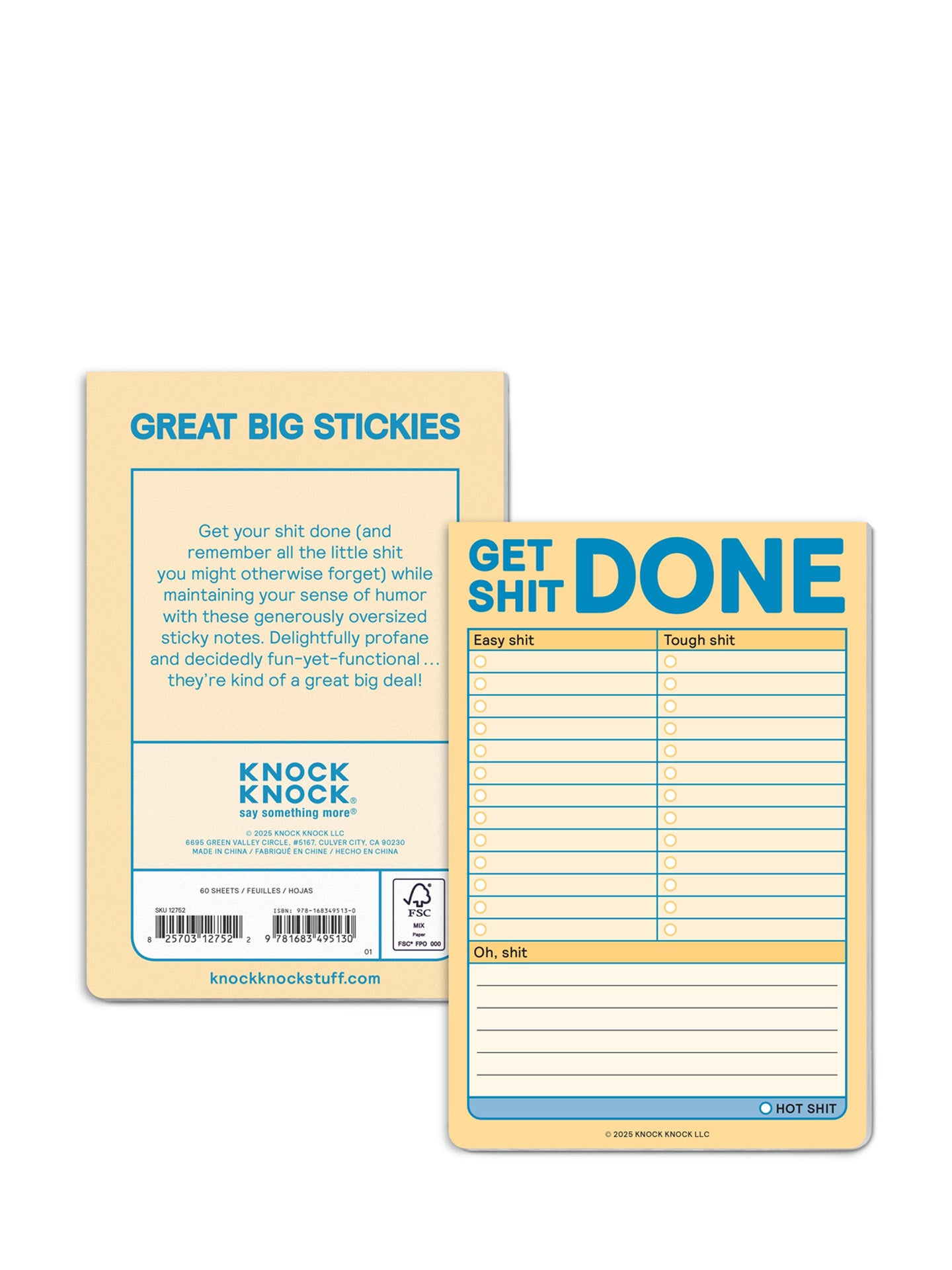 Get shit done big sticky notes