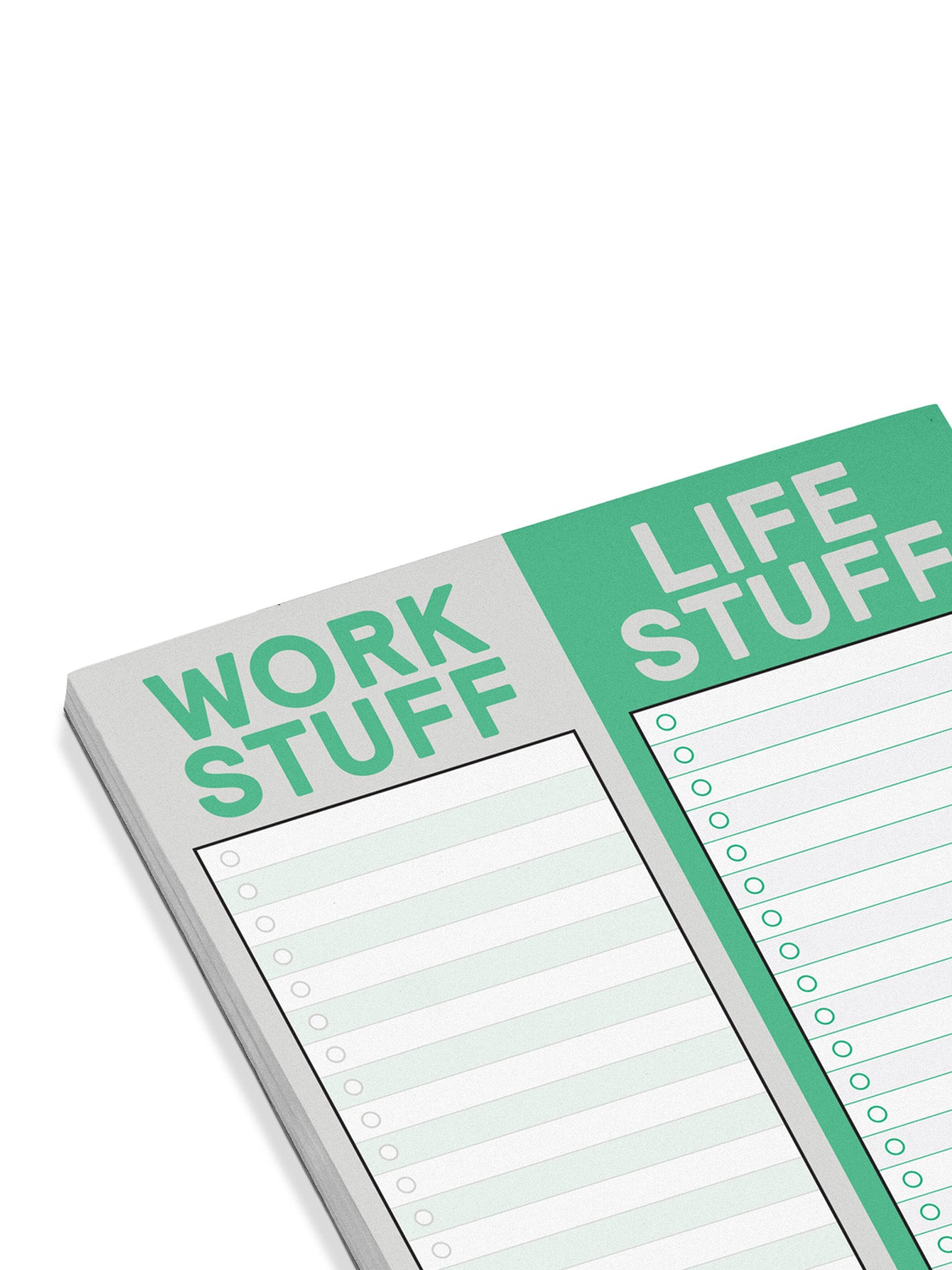 Work stuff / life stuff note pad