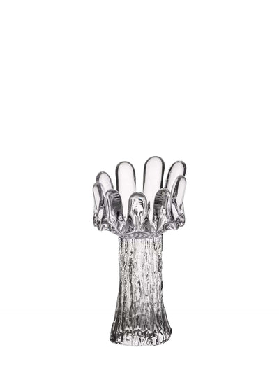 Sunflower tall glass votive candleholder, clear (18 cm)