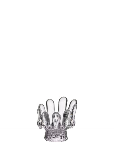 Sunflower small glass votive candleholder, clear (9 cm)