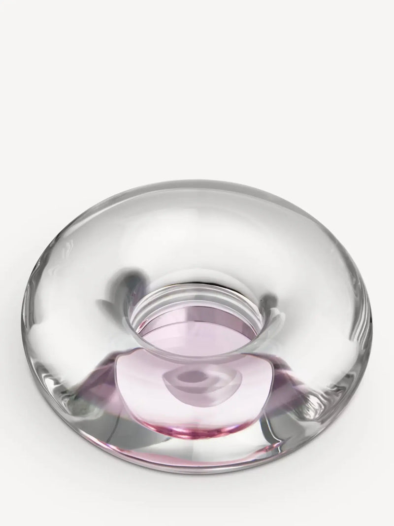 Orion glass votive candleholder, pink (6 cm)