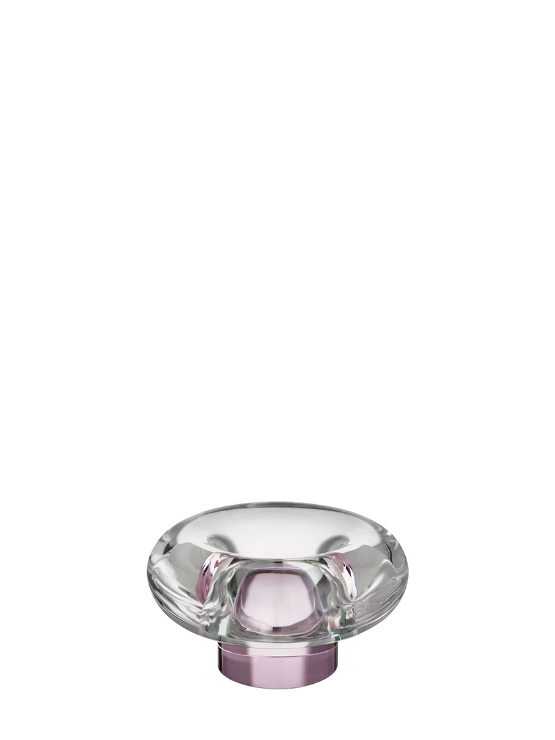 Orion glass votive candleholder, pink (6 cm)