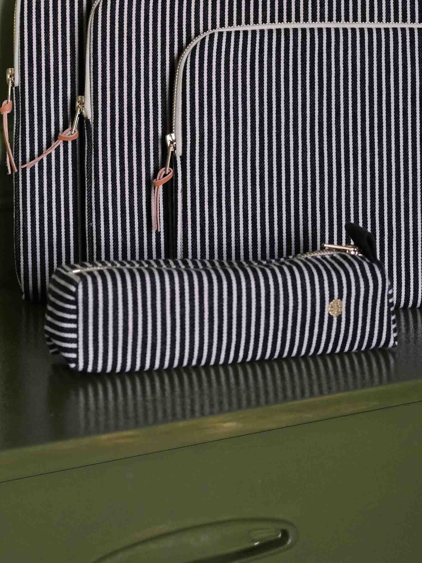 Basile pencil case, stripe (6 × 20 × 5,5 cm)