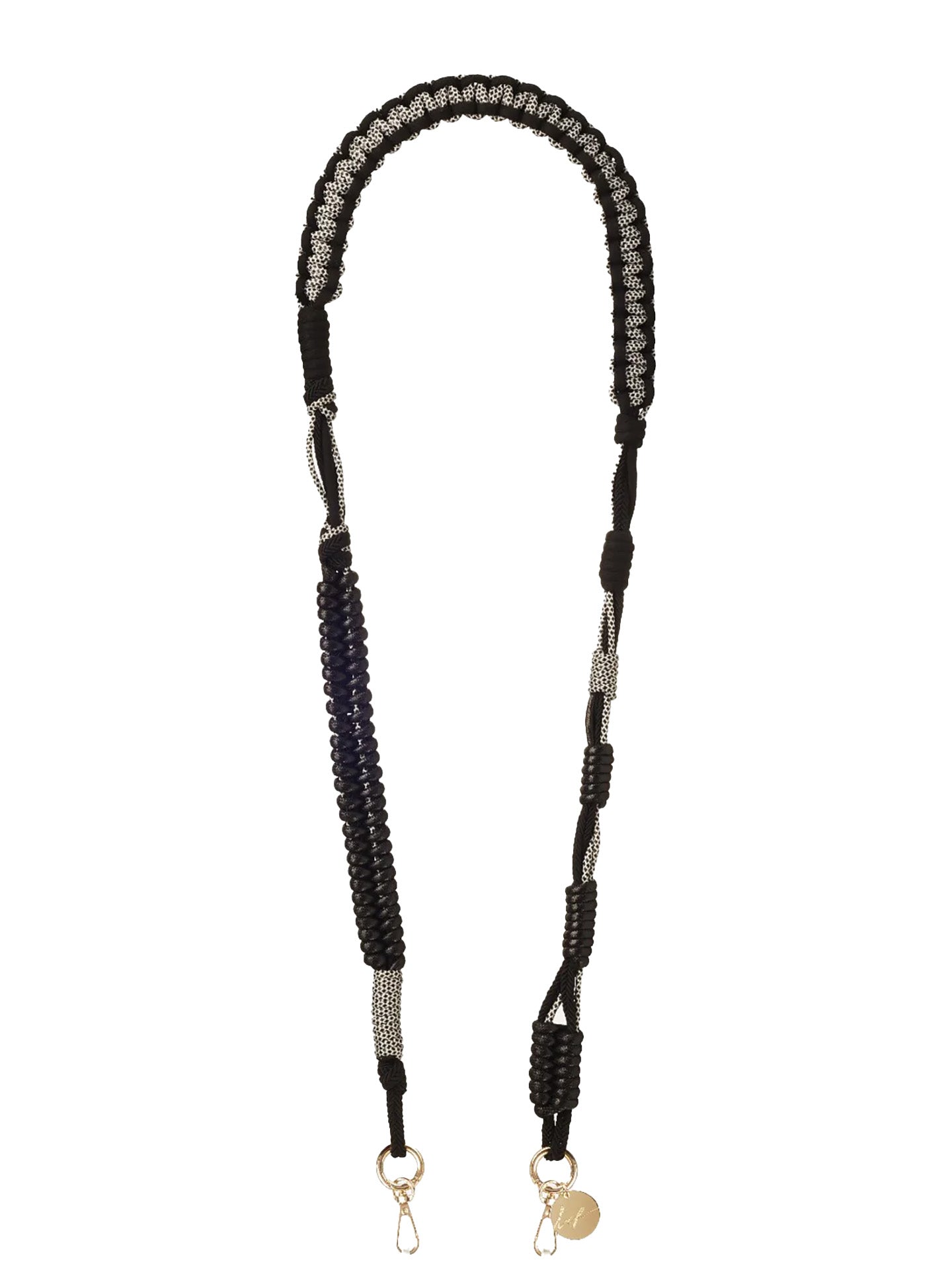 Roxanne crossbody phone strap, black leather