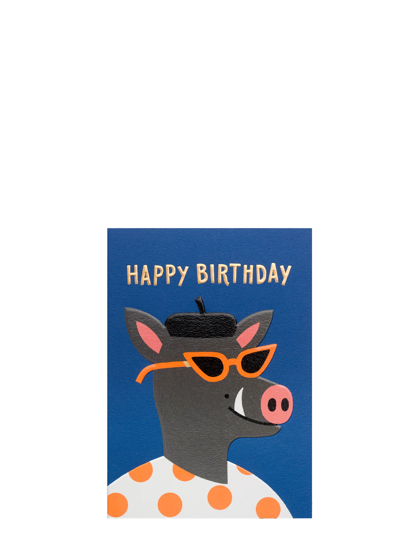 Happy Birthday Cool Hog Birthday Card by Ilse Weisfelt