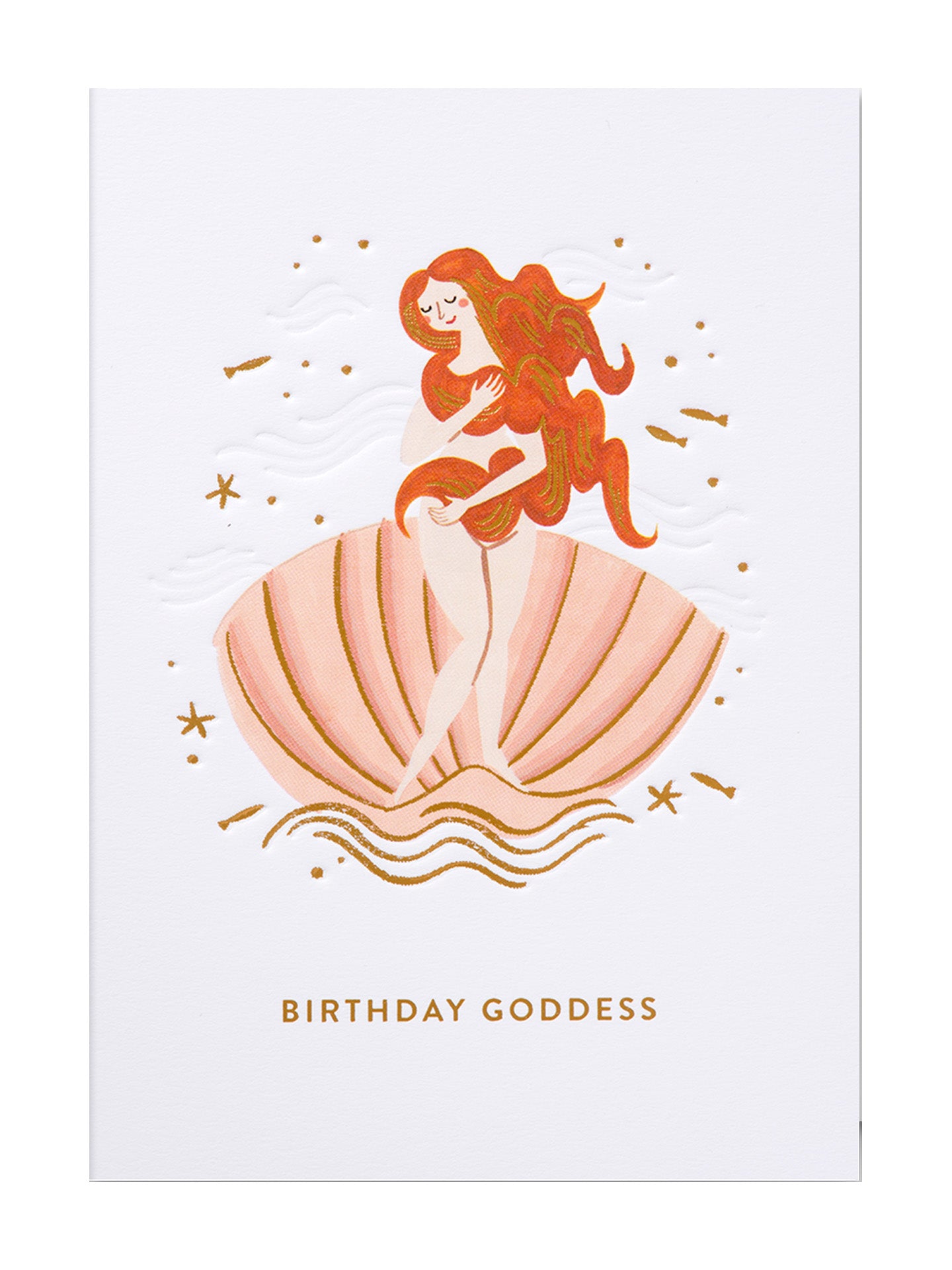 Birthday Goddess Venus in Shell Birthday Card