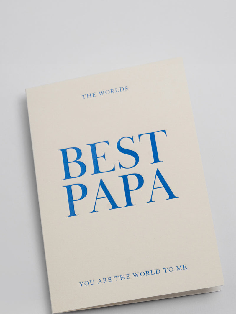 The Worlds Best papa you are the world to me father's day card