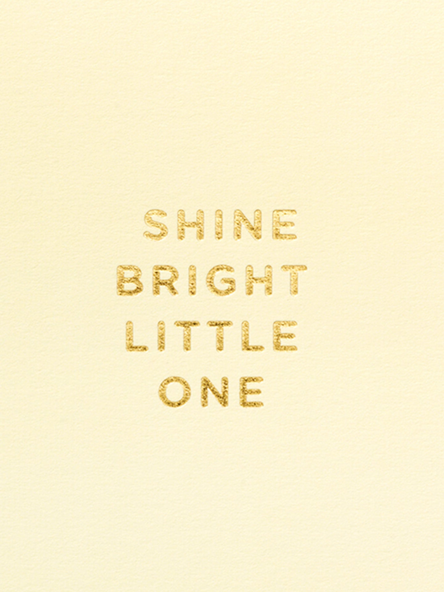 Shine Bright Little One new baby mini card by Cherished