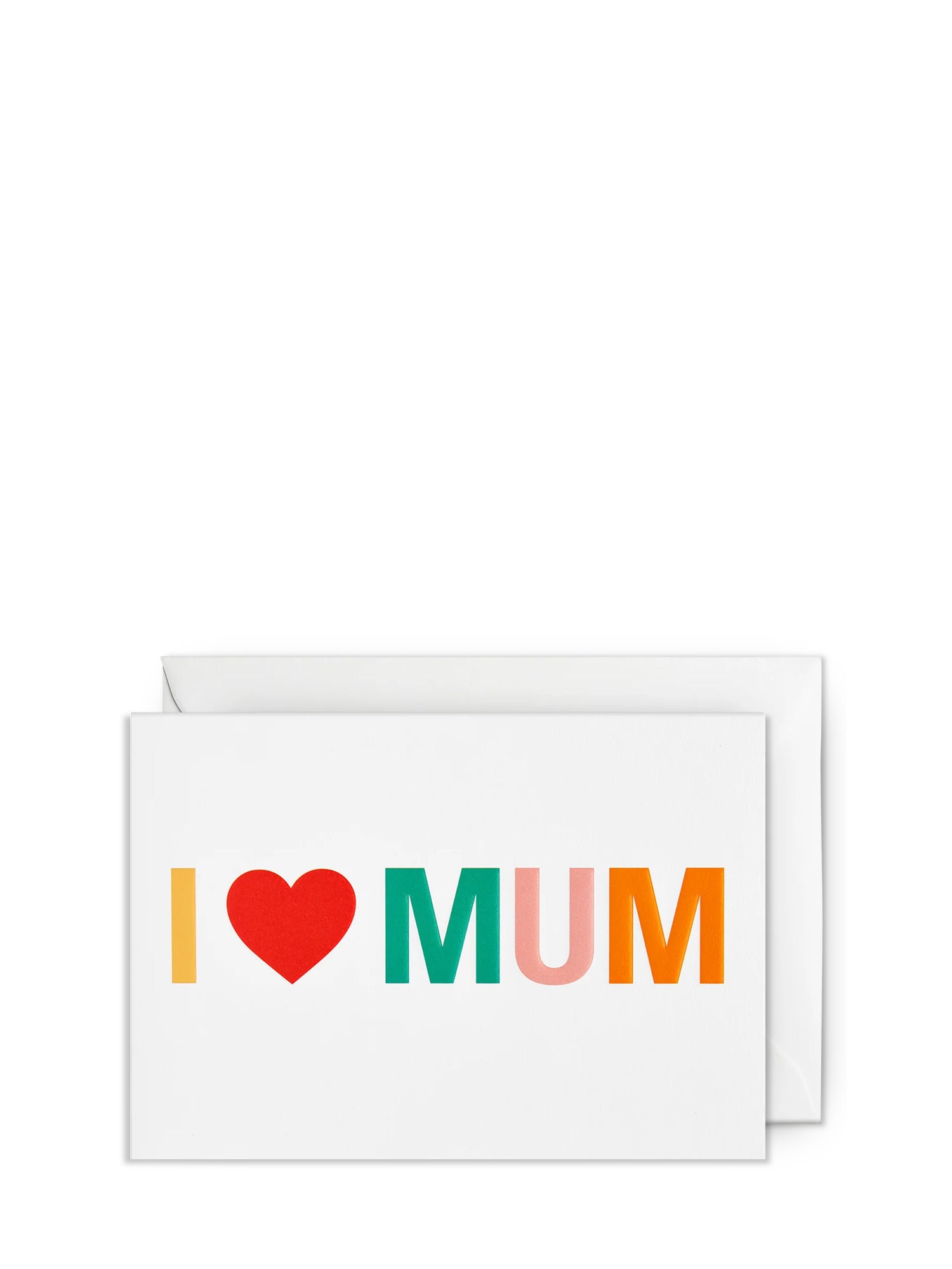 Colourful I Love Mum Mother's Day Card