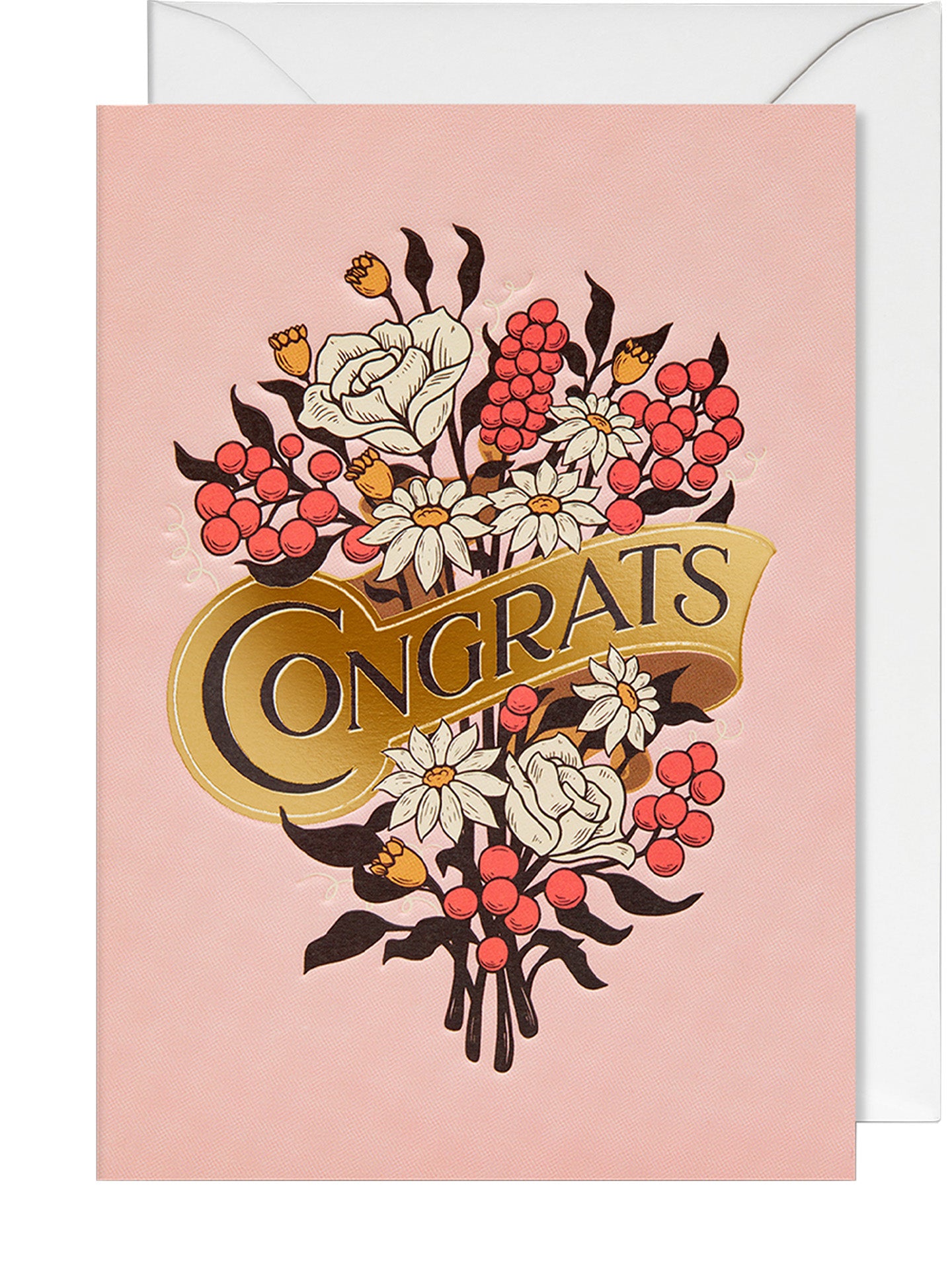 Floral Bouquet Congrats Card by Tobias Saul